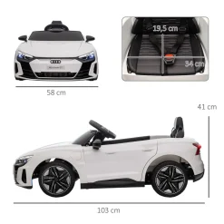 - Coche eléctrico Audi RS e-tron GT blanco*Homcom New