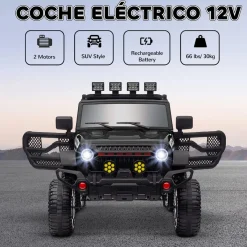 Discount Homcom - Coche eléctrico batería 12 V con mando a distancia Negro Vehículos De Batería O A Pedales