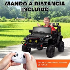 Discount Homcom - Coche eléctrico batería 12 V con mando a distancia Negro Vehículos De Batería O A Pedales