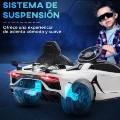 Hot - Coche eléctrico Lamborghini Aventador Blanco 12 V Vehículos De Batería O A Pedales