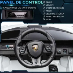 - Coche eléctrico Lamborghini blanco*Homcom Discount