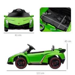 - Coche Eléctrico Lamborghini Veneno Verde*Homcom Discount