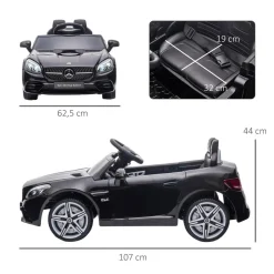 Homcom - Coche eléctrico Mercedes SLC 300 Negro con mando*AIYAPLAY Best