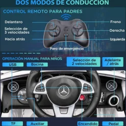 Clearance - Coche eléctrico Mercedes blanco Vehículos De Batería O A Pedales