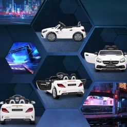 Clearance - Coche eléctrico Mercedes blanco Vehículos De Batería O A Pedales