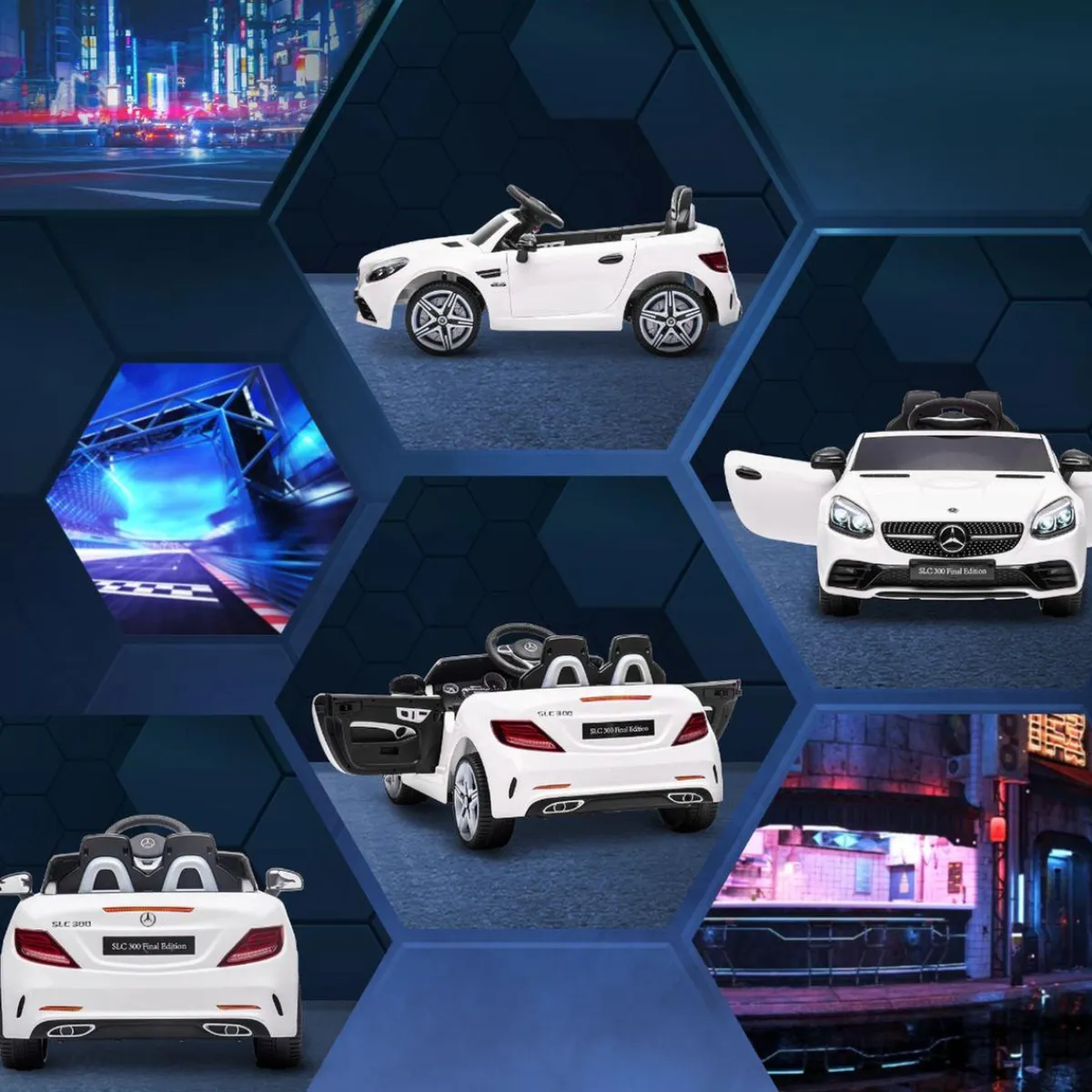 Clearance - Coche eléctrico Mercedes blanco Vehículos De Batería O A Pedales