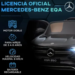 - Coche Eléctrico Mercedes-Benz EQA Negro Vehículos De Batería O A Pedales