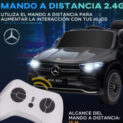 - Coche Eléctrico Mercedes-Benz EQA Negro Vehículos De Batería O A Pedales