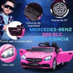 Clearance - Coche eléctrico Mercedes rosa Vehículos De Batería O A Pedales