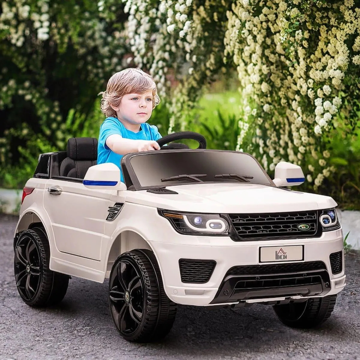 - Coche eléctrico SUV blanco*Homcom