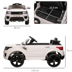 - Coche eléctrico SUV blanco*Homcom