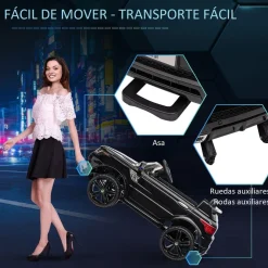 - Coche eléctrico SUV negro*Homcom Discount