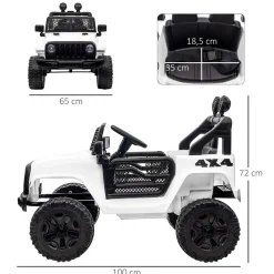 Hot - Coche todoterreno eléctrico blanco Vehículos De Batería O A Pedales