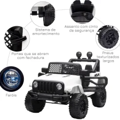 Hot - Coche todoterreno eléctrico blanco Vehículos De Batería O A Pedales