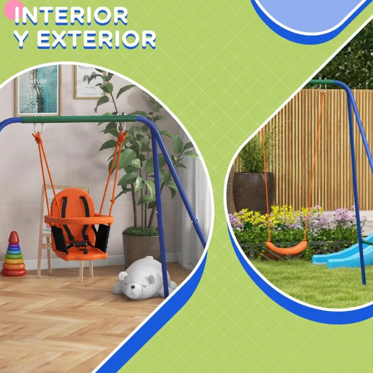 Homcom - Columpio infantil individual*Outsunny New