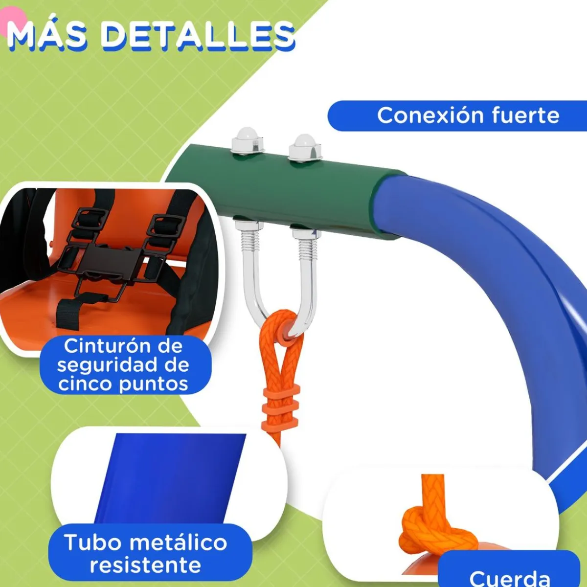 Homcom - Columpio infantil individual*Outsunny New