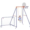 Homcom - Columpio infantil con portería y canasta*Outsunny