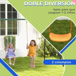 Homcom - Columpio infantil doble asiento*Outsunny
