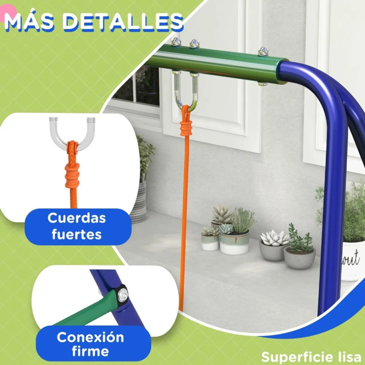 Homcom - Columpio infantil doble asiento*Outsunny