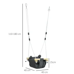 - Columpio para bebés con altura ajustable*Homcom Discount