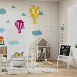 Outlet - Conjunto Infantil Mesa + Banco + 2 sillas madera Estilo De Vida