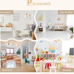 - Conjunto Mesa + 2 Sillas infantiles Madera Estilo De Vida