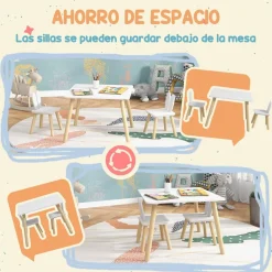 Homcom - Conjunto Mesa + 2 sillas Madera*AIYAPLAY Sale