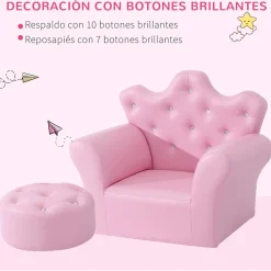 Clearance - Conjunto sillón + puff Rosa Estilo De Vida