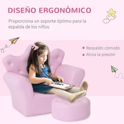 Clearance - Conjunto sillón + puff Rosa Estilo De Vida