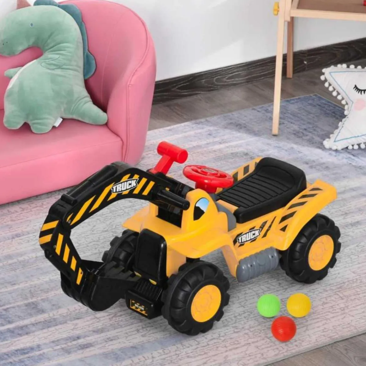 - Correpasillos 4 en 1 Excavadora Juguete*Homcom Sale