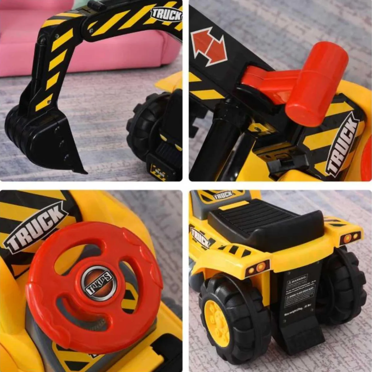 - Correpasillos 4 en 1 Excavadora Juguete*Homcom Sale