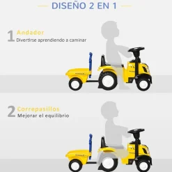 - Correpasillos Tractor con remolque Vehículos De Batería O A Pedales