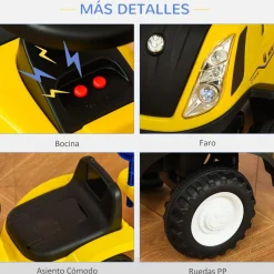 - Correpasillos Tractor con remolque Vehículos De Batería O A Pedales