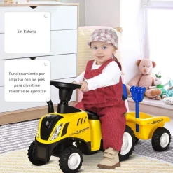 - Correpasillos Tractor con remolque Vehículos De Batería O A Pedales