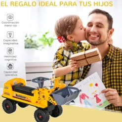 - Correpasillos Tractor Bulldozer Amarillo*Homcom Outlet
