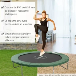 Clearance - Cubierta de protección para cama elástica Ø 305 cm verde Camas Elásticas