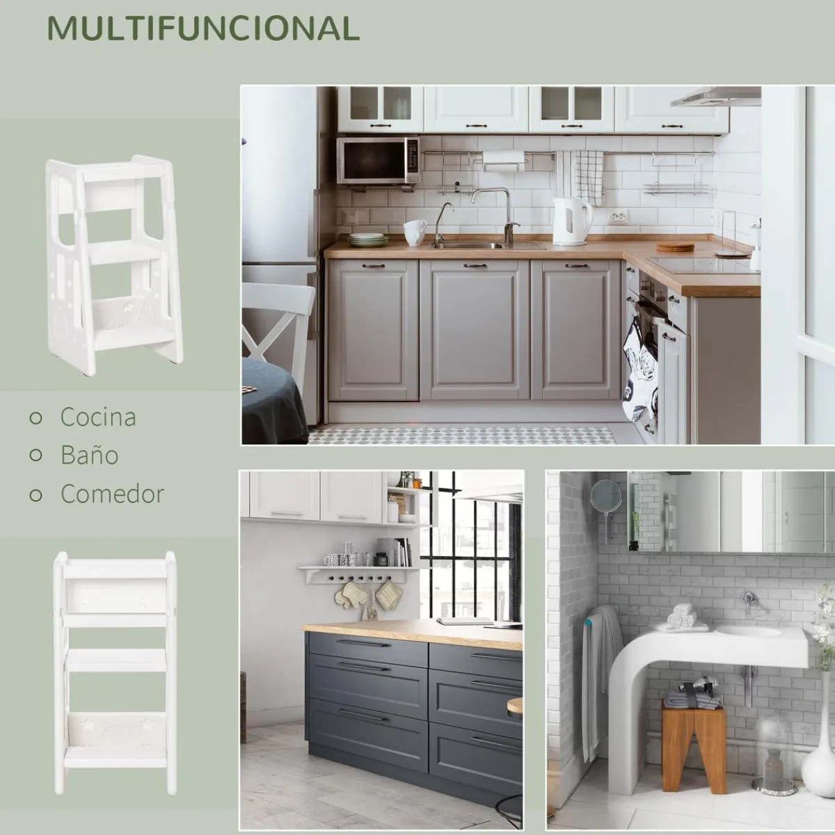 - Escalón elevador Taburete aprendizaje*Homcom Clearance