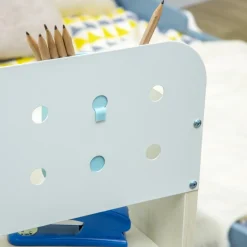 - Escritorio con estante y silla ajustable Azul y Blanco*Homcom Hot