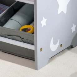 Homcom - Estantería infantil con 9 cajas Gris*ZONEKIZ Online