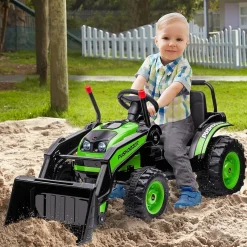 - Excavadora Tractor Vehículo de batería Verde*Homcom