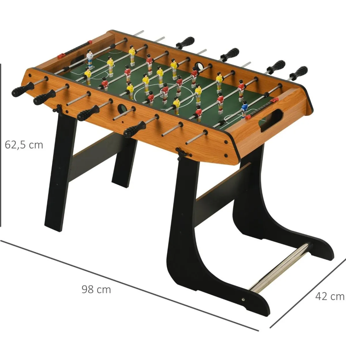 - Futbolín 22 jugadores y 2 marcadores Natural/Negro*Homcom Clearance