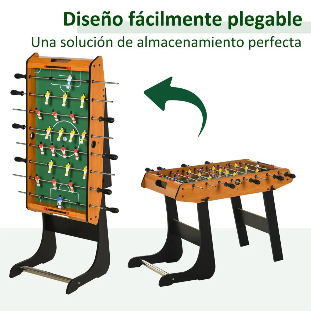 - Futbolín 22 jugadores y 2 marcadores Natural/Negro*Homcom Clearance