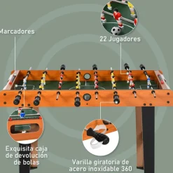 Sale - Futbolín madera y negro Futbolines|Deportes