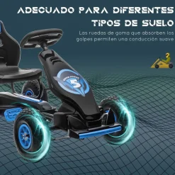 - Go Kart con pedales azul-negro*Homcom Discount