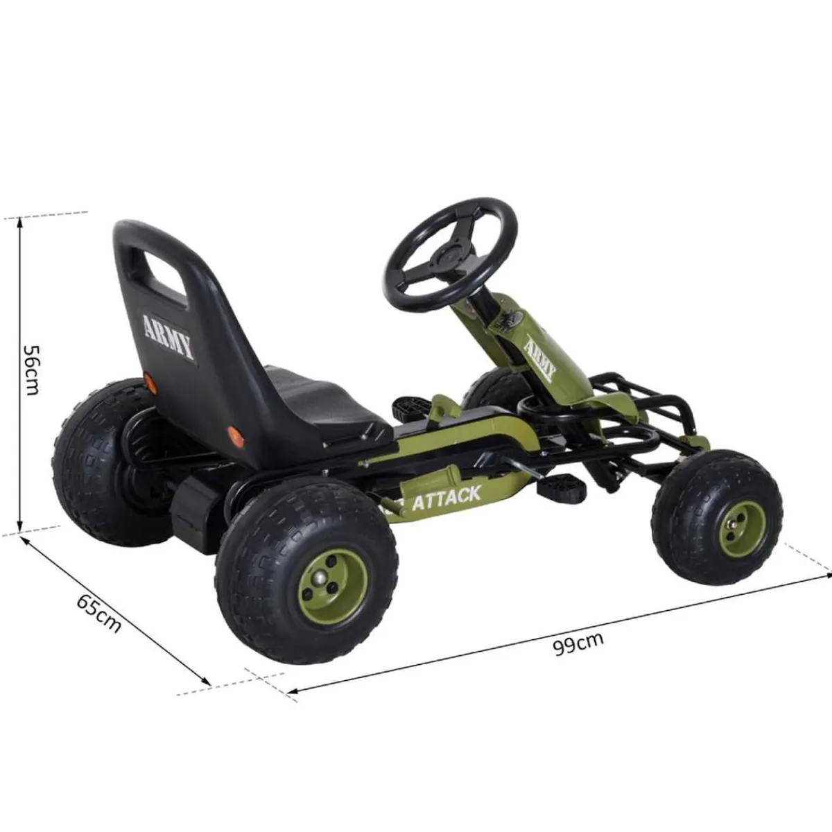 - Go Kart Racing Deportivo con Embrague*Homcom