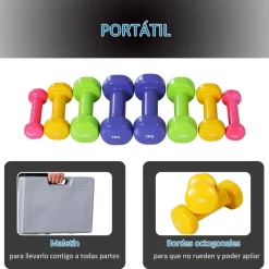 - Juego de 8 Mancuernas*Homcom Hot