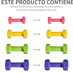 Hot - Juego de 8 mancuernas hexagonales Deportes