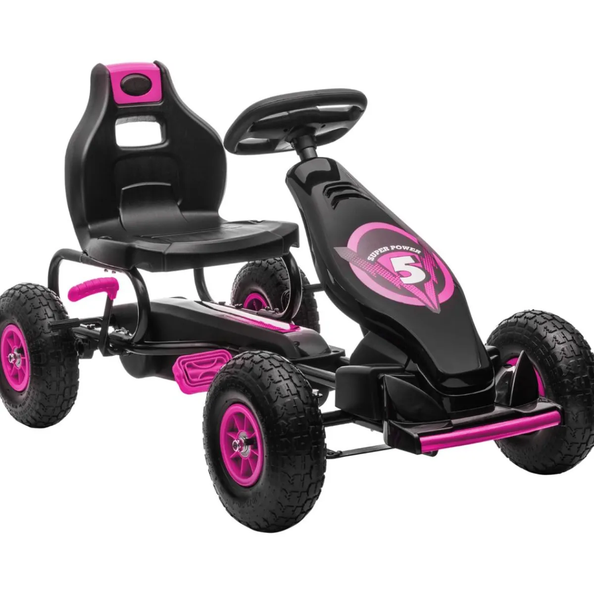 - Kart de pedales Negro/Rosa*Homcom Sale