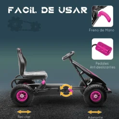- Kart de pedales Negro/Rosa*Homcom Sale