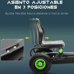Online - Kart de pedales Negro/Verde Vehículos De Batería O A Pedales